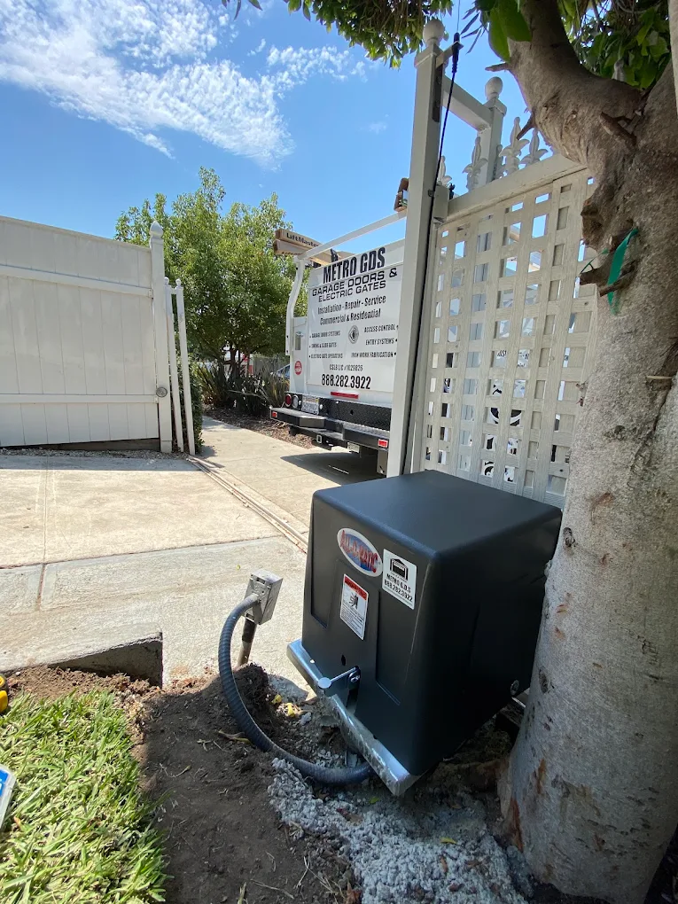 Electric gate installation